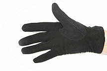 Женские перчатки комбинированные Замша и кашемир, фото 3