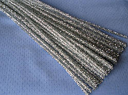 Синельне Дріття Срібна блискуча 30 см, 90-95 шт.