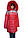 Пальто сніжинка для дівчаток 8-13 років синього та червоного кольору, фото 4