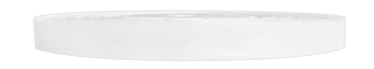 Стрічка атласна №01 біла (0.6 см х 36 ярдів)