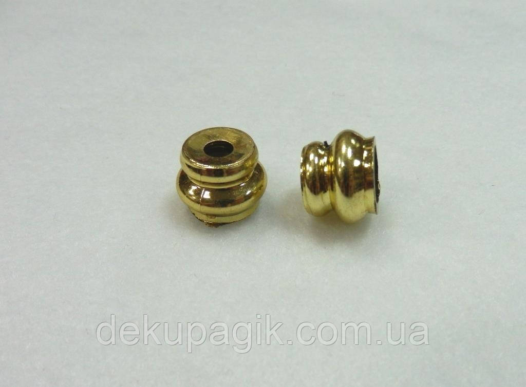 Ніжка декоративна-41, золото,1,3х1,8см, пластик.
