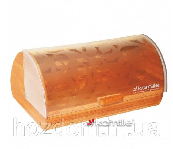 Хлебница бамбуковая с пластиковым стеклом 39*28*18.5см - фото 1 - id-p40124409