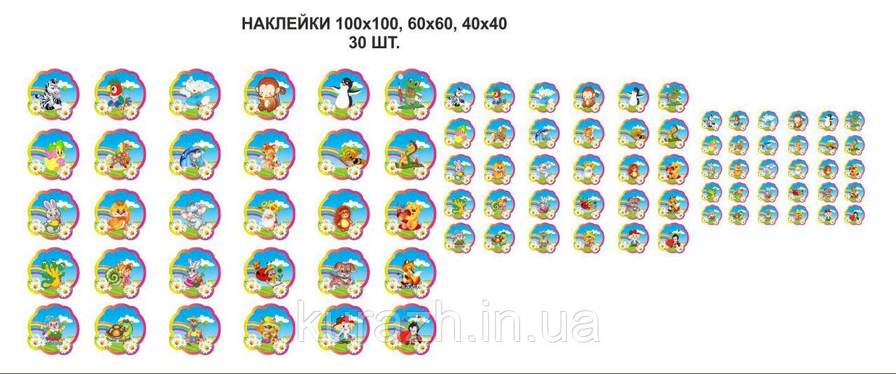 Набір наклейок на шкафчики, фото 1