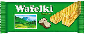 Wafelki kokosowe вафлі з кокосовим смаком 80g Польща