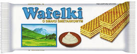 Wafelki smietankowy вафлі з вершковим смаком 80g Польща