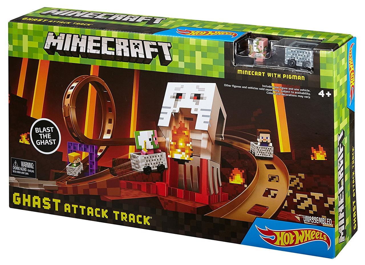 Хот Вілс Майнкрафт Hot Wheels Трек Minecraft Ghast Attack Track Set DPW28