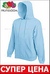 Толстовка чоловіча блакитна худі (кофта з капюшоном) Fruit Of The Loom, 2XL, фото 6