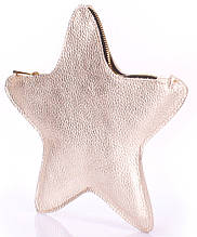 Кожаный клатч-косметичка POOLPARTY STAR star-gold