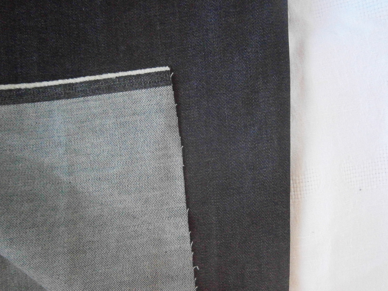 Ткань джинсовая синего цвета натуральная - фото 2 - id-p40135464