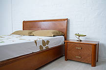Ліжко дерев'яна Мілена з інтарсією Олімп, фото 2