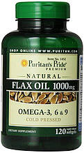 Puritan's Pride Лляна олія Омега 3-6-9 Natural Flax Oil 1200 mg 100 Rapid Release Softgels