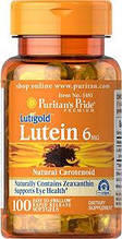 Вітаміни для очей, лютеїн, Puritan's Pride Lutein 6 mg with Zeaxanthin 6 mg 100 Softgels