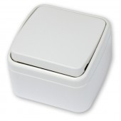 Вимикач RH ASTRA одинарний вн. білий, фото 1