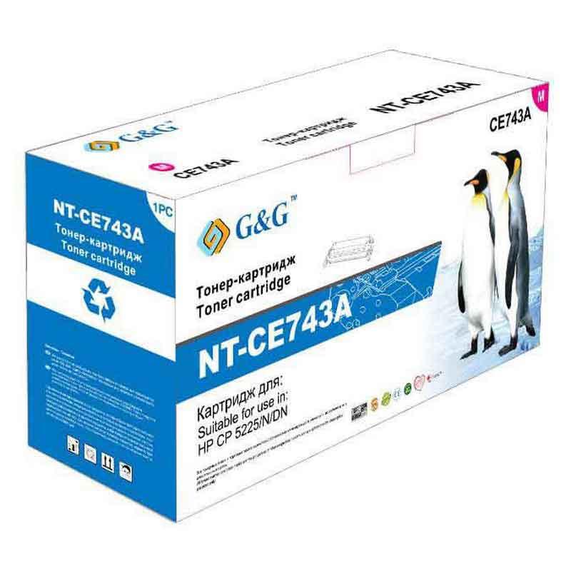 Картридж аналог HP CE743A Magenta для HP CP5225 (G&G NT-CE743A)