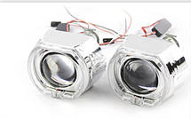 Маска для ксенонових лінз 3.0": BMW F-Style G137 CREE White+Yellow зі світлодіодними Ангельськими очима CREE, фото 6