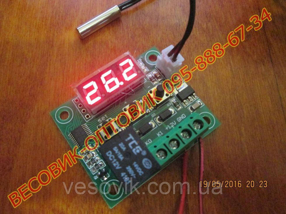 Терморегулятор с цифровым термометром (термостат, термореле с термодатчиком) W1209 Оригинал - фото 1 - id-p294426192