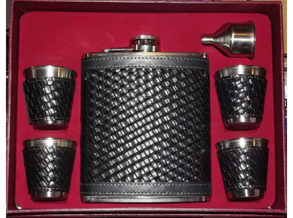 Чоловічий Набір: фляга 540 мл, 4 стопки, лійка, фото 1