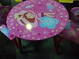 Дитячий столик зі стільчиками Fey J 002-274 «Дівчинка» круглий київ, фото 2