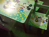 Дитячий дерев'яний столик і два стільчика "Міккі Маус" BB 08805 київ, фото 3