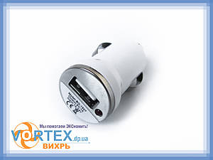 Зарядний пристрій автомобільний USB 5V 0.6A BO-1507 білий новий