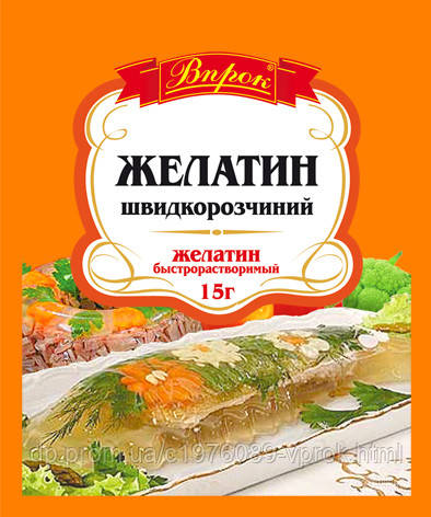 Желатин швидкорозчинний 15 г ТМ "Впрок"