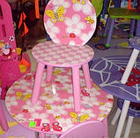 Набір дитячих меблів «Метелики» Е 03-1144 круглий столик і два стільчика київ, фото 2