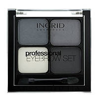 Профессиональные моделирующие Воск и Тени для бровей Ingrid Cosmetics Professional Eyebrow Set № 02