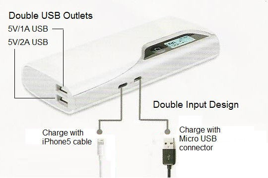 Универсальное зарядное устройство Vipow V15S (power bank) - фото 3 - id-p40176100