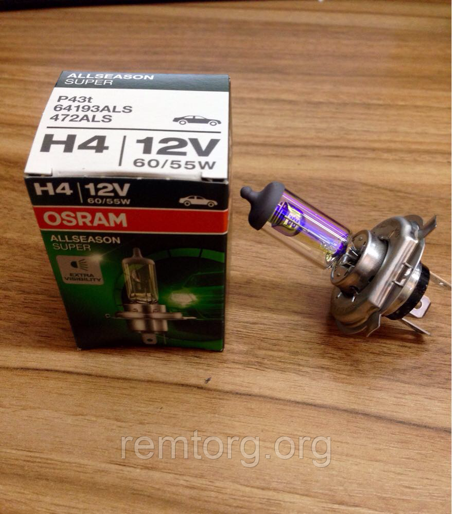 Автомобільна лампа Osram All Season Super H4 12V