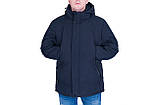 Чоловіча зимова куртка (великого розміру), синього кольору., фото 3