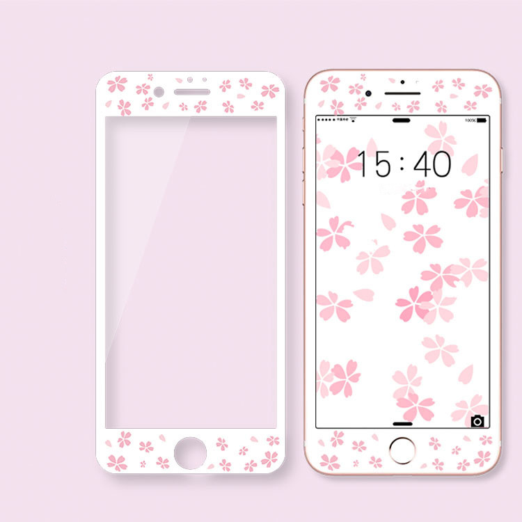 Захисне скло "Flowers" для iPhone 6+/6s+
