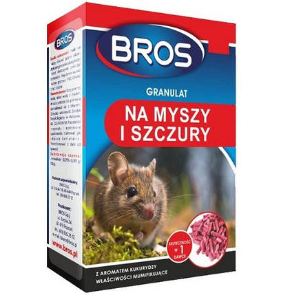 Гранули від щурів і мишей 250 г, Bros, фото 1
