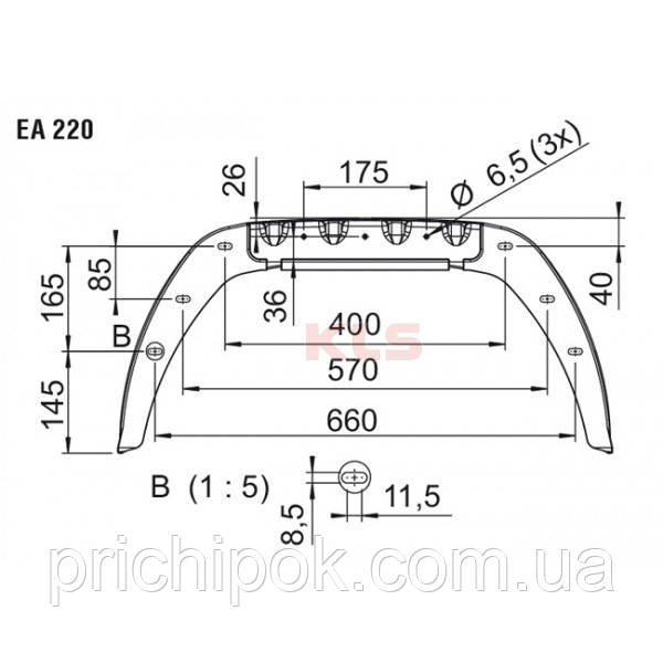 Крыло грязезащитное Premium AL-KO R14 220x770x350 мм - фото 2 - id-p578812488