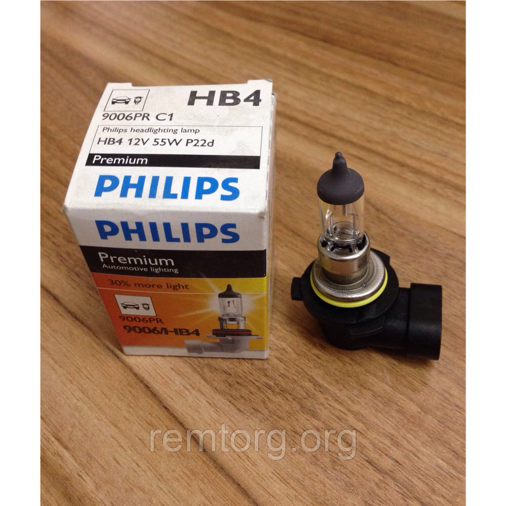Автомобільна лампа PHILIPS 9006/HB4 12V 55W P22d