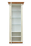 Пенал із вітражем Freedom масиву дерева Ольха колір горіх/Патина (Мікс-мебель ТМ) Слоновий пензлик/Горих/Патина золото