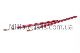 Кисть для акрила №6, красная ручка