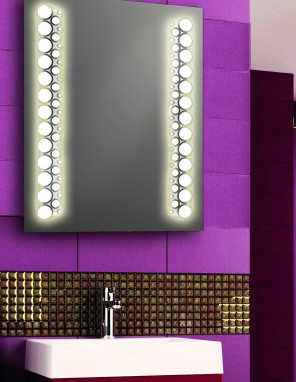 Дзеркало з LED підсвічуванням d-14 для ванної кімнати 600х800 мм, дзеркало з підсвіткою