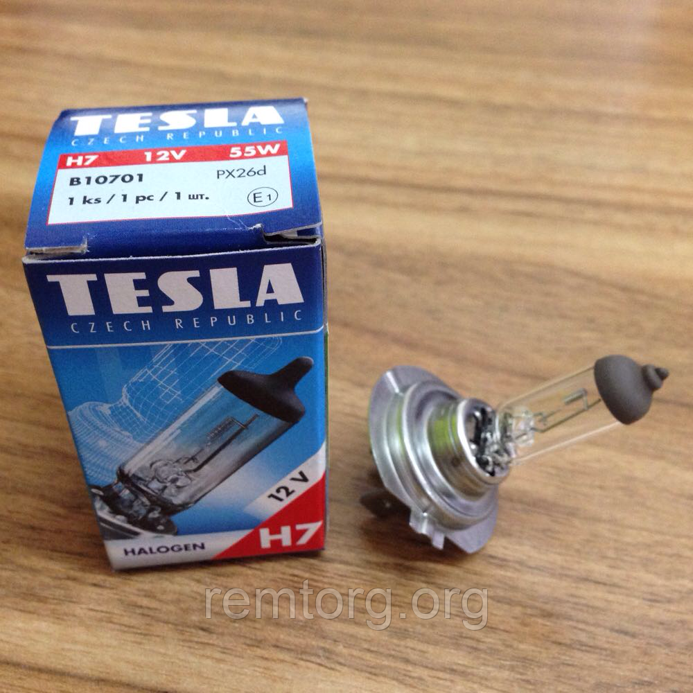 Автомобільна лампа TESLA H7 12V 55W, B10701