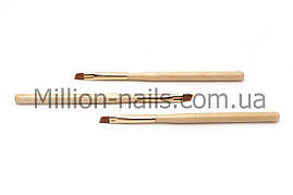 Кисти для геля №10, деревяная ручка