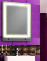 Зеркало со светодиодной подсветкой и полкой 600х800зеркало с подсветкой в ванную
