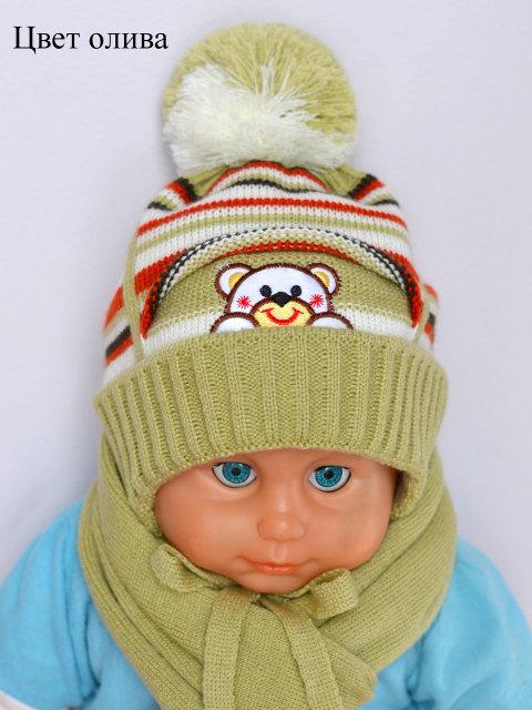 Дитяча шапка "Ведмежа" (весна) 1-2 роки
