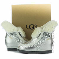 Натуральные женские угги со скрытой танкеткой UGG Silver Flower 36 ,37,38 размеры в наличии.