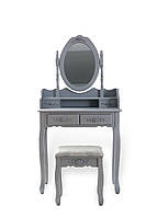 Туалетний столик темно-сірий + стілець
