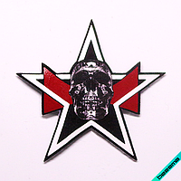 Термонашивки для бізнесу на фартухи Зірка Череп [Свій розмір і матеріали в асортименті]