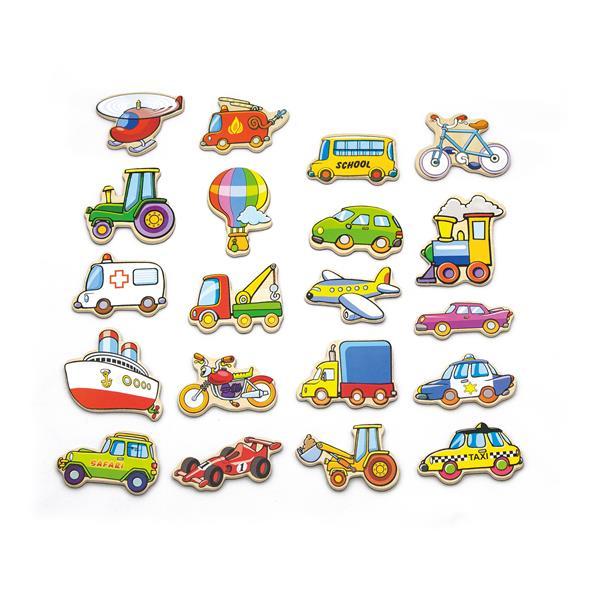 Набір магнітних фігурок Viga Toys "Транспорт" 20 шт. (58924)