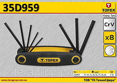 Набір кутових ключів Torx 8 шт., TOPEX 35D959