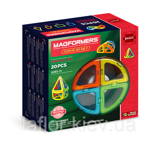 Магнітний констуктор ТМ Magformers Базовий набір Дуга 20 елементів, фото 2