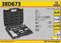 Набор сменных головок с трещеткой 39шт, TOPEX 38D673