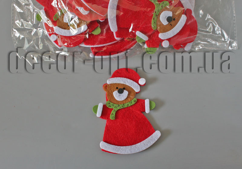 Фетрові фігурки Ведмедик 10х7,5 см/20 шт 5041-10