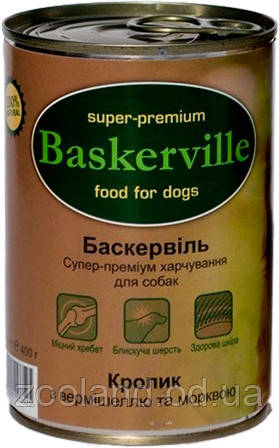 533525 Baskerville Dog Кролик з локшиною та морквою, 400 г